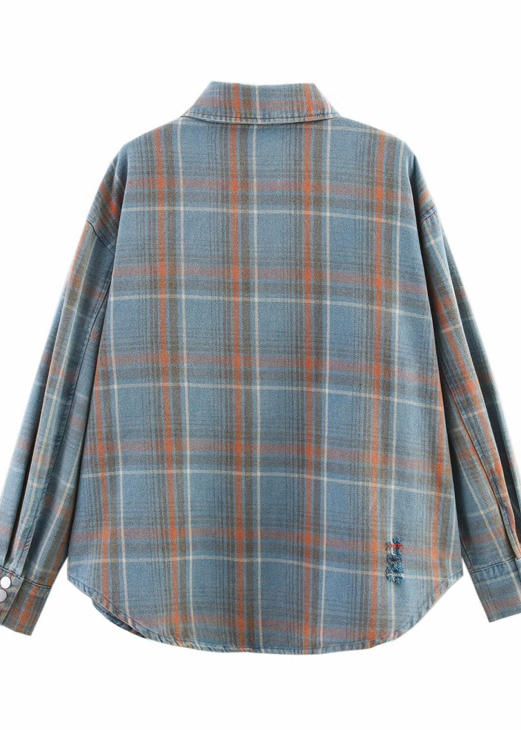 Oversized Plaid Button-Up Shirt