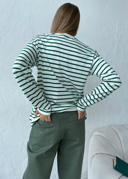 Sienna Coast - Rust Stripe Long Sleeve Tee