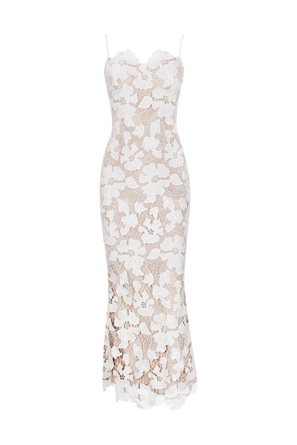 Amanda Floral Embroidered Lace Maxi Dress