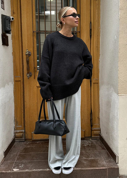 Midnight Blue Relaxed Knit Sweater