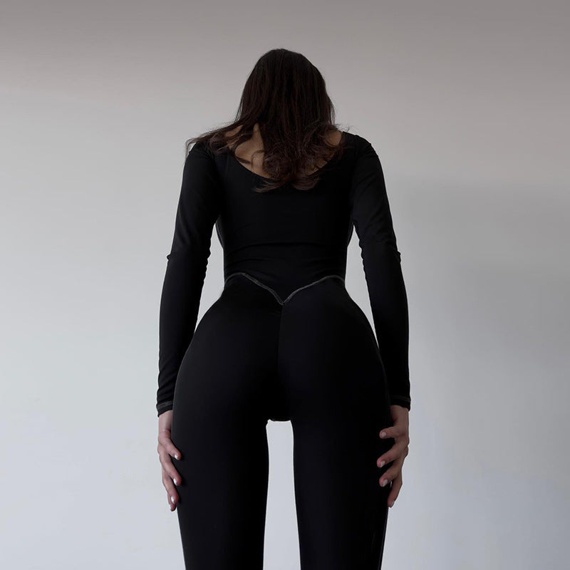 Mono de otoño para mujer, ropa de calle personalizada, sexy, ajustado, con cuello cuadrado y abertura