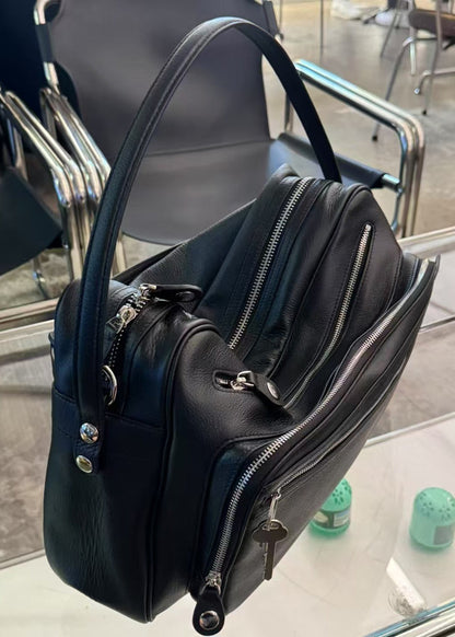 Zip Accent Crescent Bag