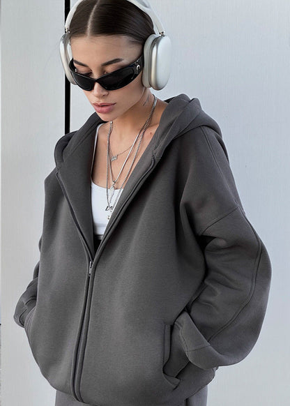 Urban Edge - Oversized Zip Hoodie & Sweatpants Set