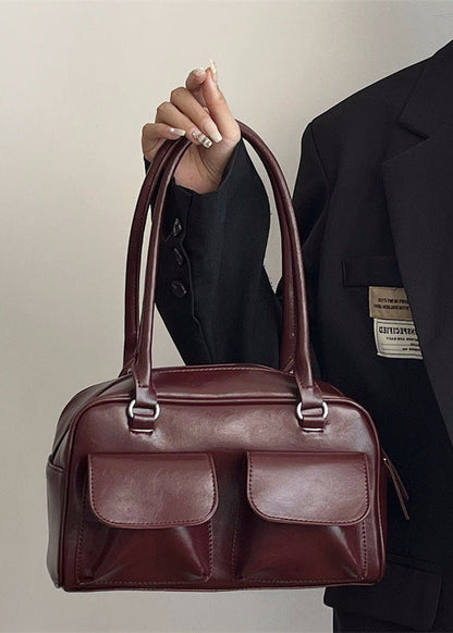 Skyline Pocket Duo - Structured Shoulder Bag with Double Front Pouches