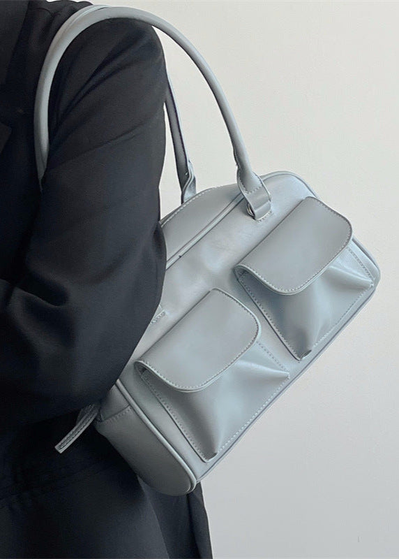 Skyline Pocket Duo - Structured Shoulder Bag with Double Front Pouches