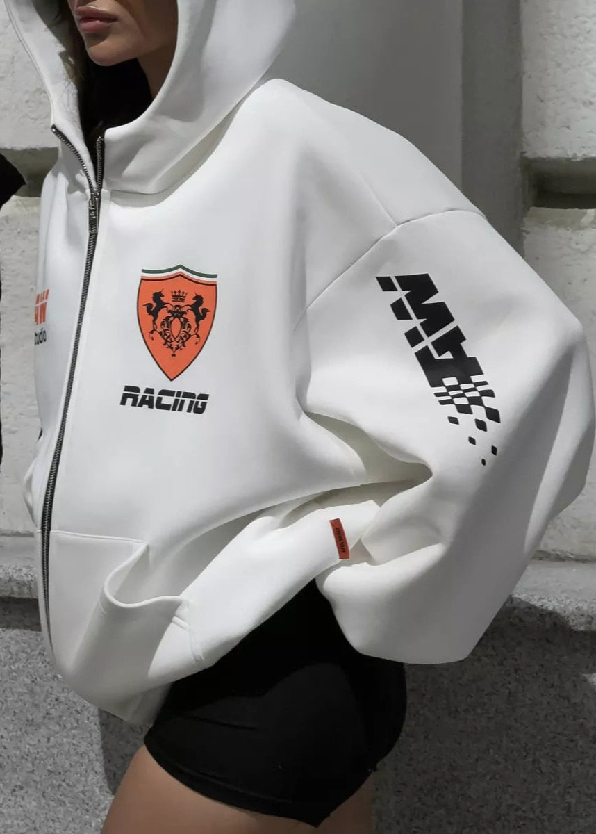 Trackside Boost - Racing-Inspired Oversized Hoodie