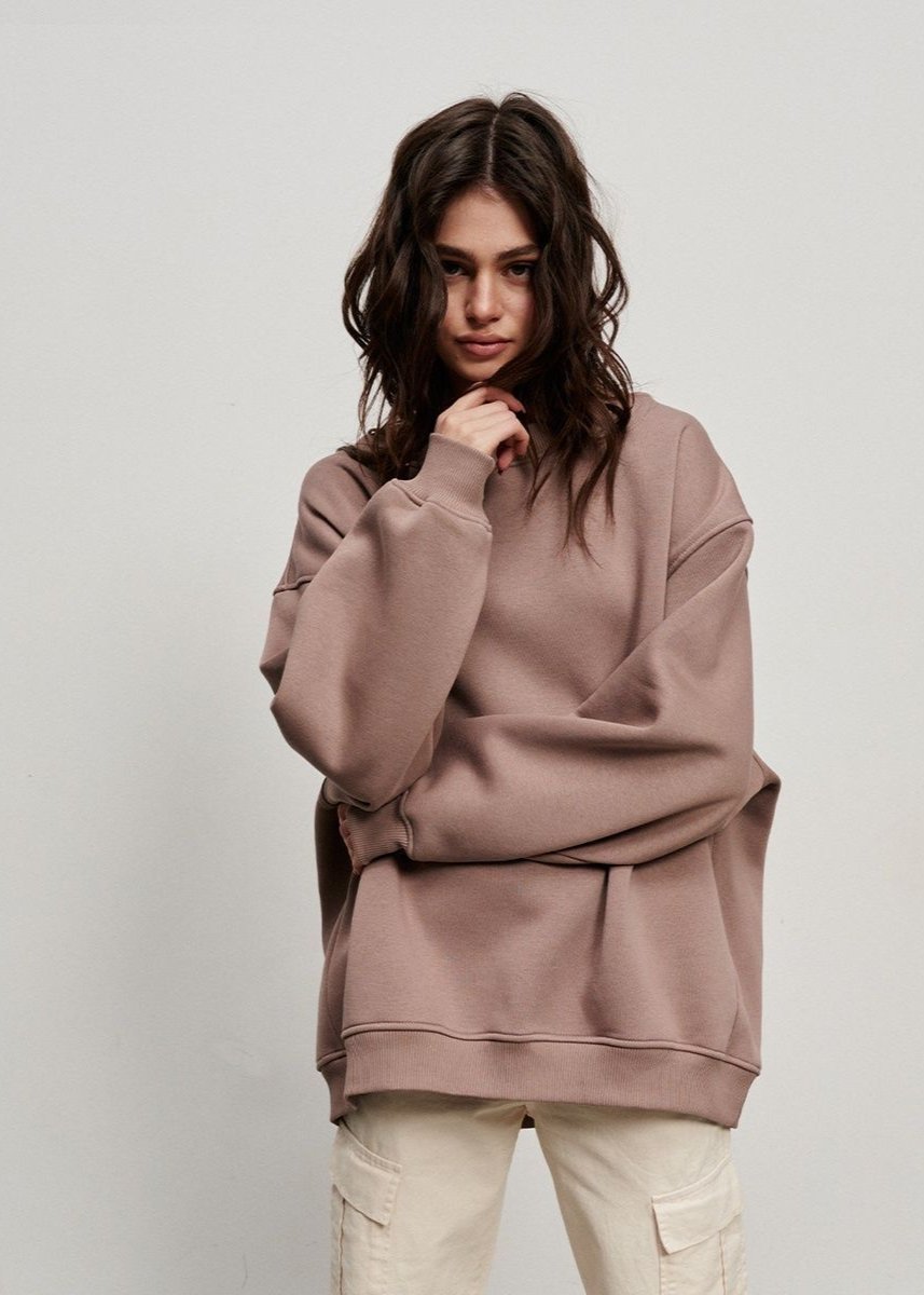 Oversized Green Sweatshirt - Relaxed Street Style