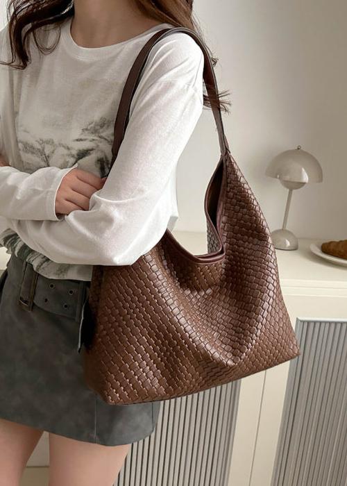 Woven Texture Hobo Shoulder Bag