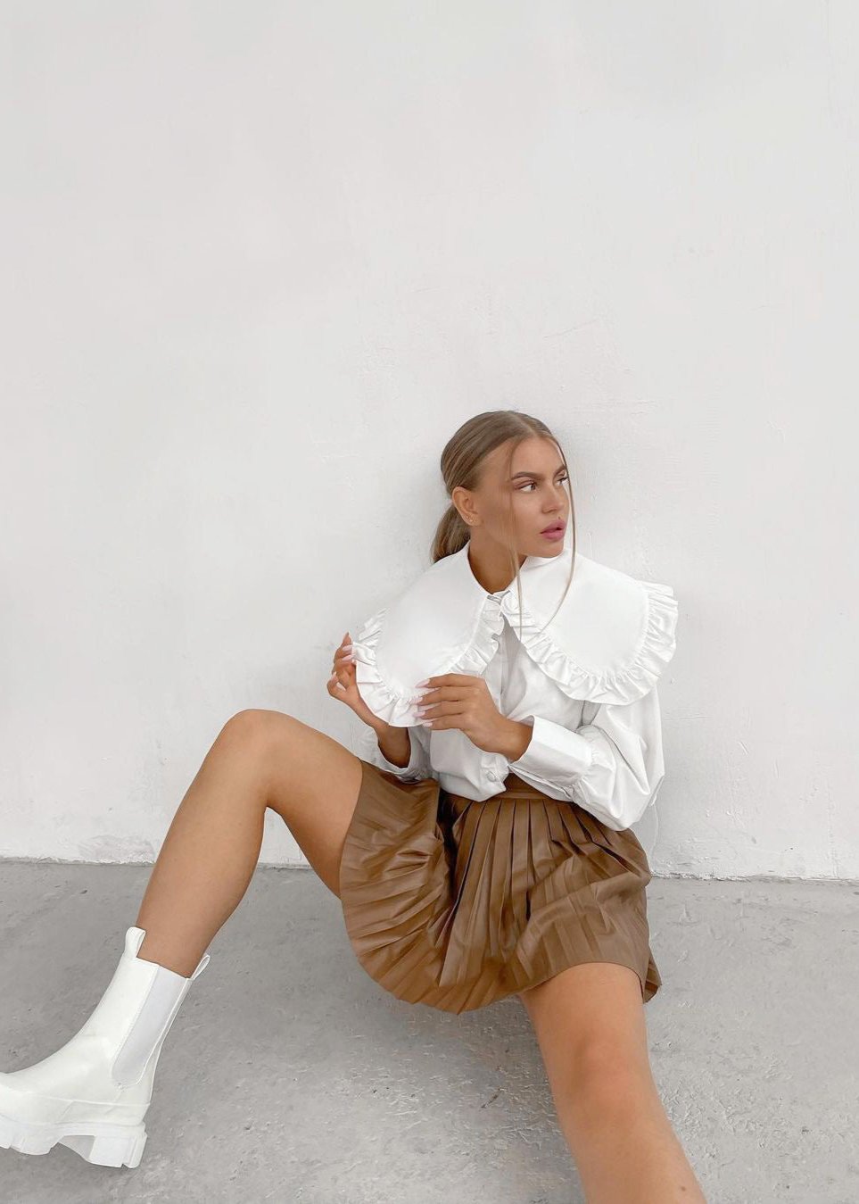 Victorian Elegance Ruffled Collar Blouse