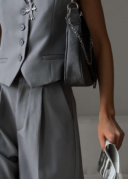 Chic White TailoRed Vest & Bermuda Shorts Set