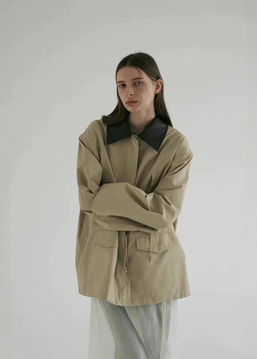 Arden - Contrast Collar Utility Jacket