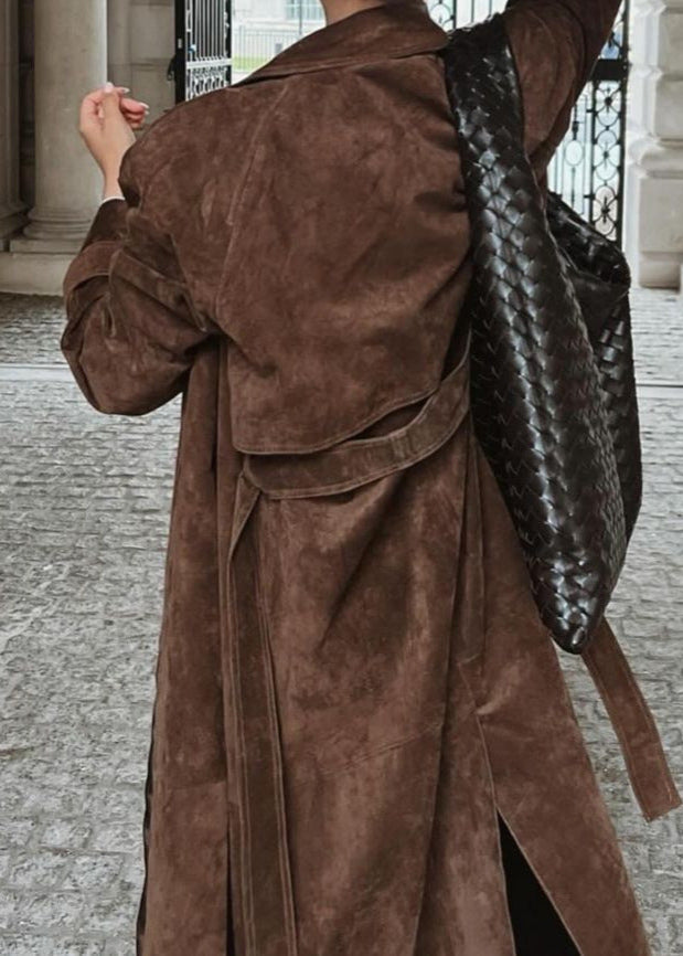 Velvet Luxe Trench Coat