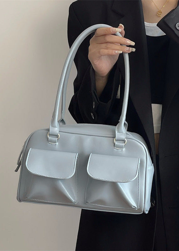 Skyline Pocket Duo - Structured Shoulder Bag with Double Front Pouches