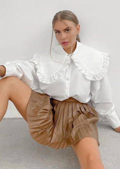 Victorian Elegance Ruffled Collar Blouse