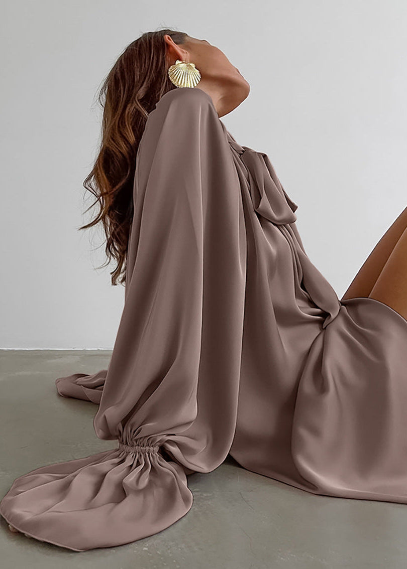 Opulent Grace - Bow Tie Blouse Dress