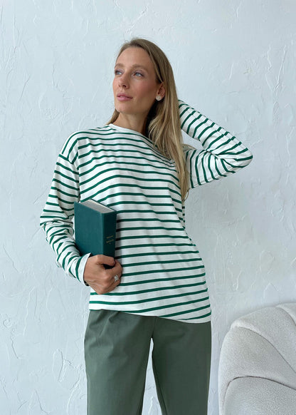 Sienna Coast - Rust Stripe Long Sleeve Tee