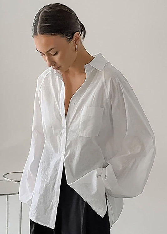 Elara – Oversized Cotton Button-Up Shirt