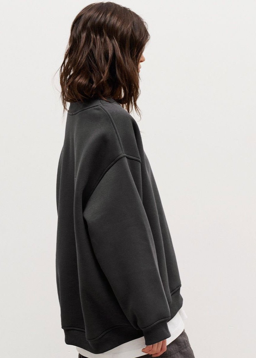 Oversized Charcoal Sweatshirt - Minimalist Comfort