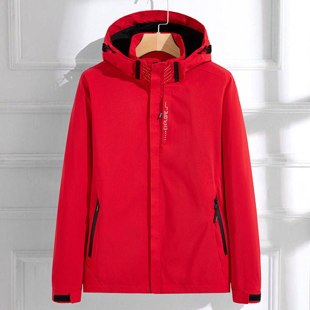 Elegant Casual Waterproof Outdoor Rain Jacket with Hood for Women | Great for Outdoor Activities