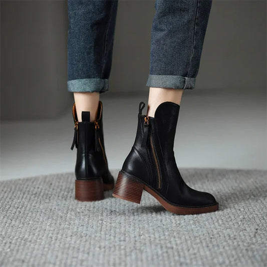Alani - Premium Leather Ankle Boots for Women