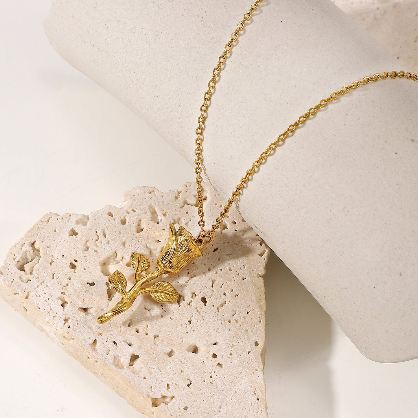 Rosella Gold Rose Necklace