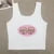 American basic round neck pullover letter print knit short sleeve T-shirt Spice Girls Summer Slim-fit crop top