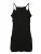 Black Solid Two Layers Wide Leg Rompers Womens Summer Vacation Casual Loose Sleeveless Dress Playsuits