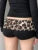 Contrast Patchwork Leopard Low Waist Slim Sexy Booty Shorts Womens Baddie Outfits