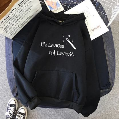 Sudadera con capucha mágica de Leviosa para mujer, estilo hipster, ropa deportiva divertida a la moda, ropa holgada de gran tamaño, tops suaves para mujer