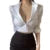 2000s Crop Top Summer Sexy Women Solid Color Lapel Collar Single Breasted Long Sleeve Shirt y2k Clothing Streetwear