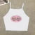 American basic round neck pullover letter print knit short sleeve T-shirt Spice Girls Summer Slim-fit crop top