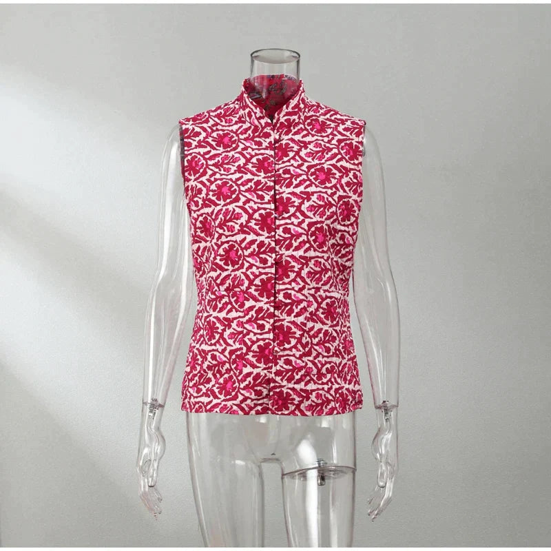 Chic Floral Quilted Vest | Great for Everyday Wear