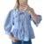 Babydoll Tops y2k Clothing Women Summer Ruffled Collar Lace Up 3/4 Sleeve Loose Blouses Shirts 2000s Clothes Streetwear