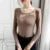 Autumn Long Sleeve Shirt Spring Lycra Thermal Underwear Basic V Neck T-shirt Underwear Woman Top Thin Blouse Female Clothing