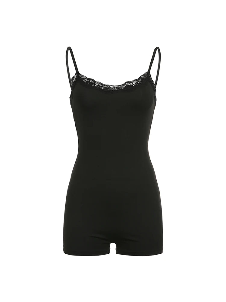 Mono ajustado sexy con ribete de encaje para mujer