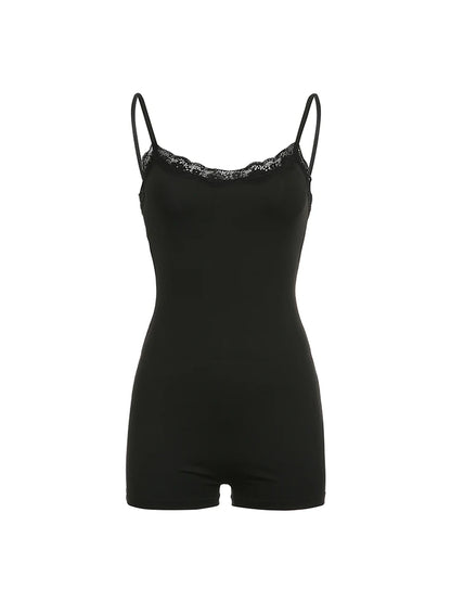 Mono ajustado sexy con ribete de encaje para mujer