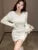 Autumn Women’s Knitted Dresses for Women Hoodies V-neck Long Sleeve Bodycon Short Dress Casual Korean Chic Vestidos Mujer New