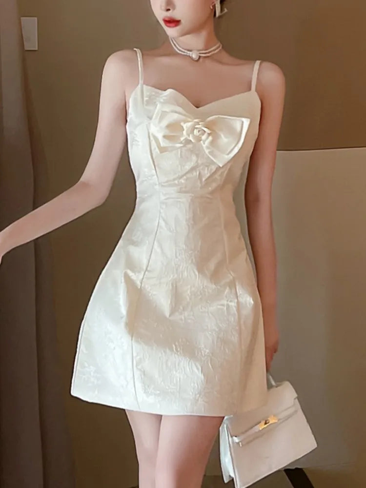 Vestido mini dulce Y2K para mujer, sexy, con tirantes finos, estilo princesa, para fiesta de cumpleaños, vestidos cortos ajustados de verano y primavera, línea A, nuevo