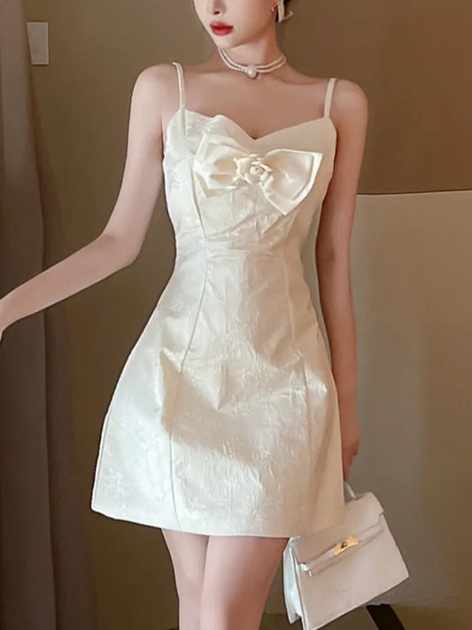 Vestido mini dulce Y2K para mujer, sexy, con tirantes finos, estilo princesa, para fiesta de cumpleaños, vestidos cortos ajustados de verano y primavera, línea A, nuevo