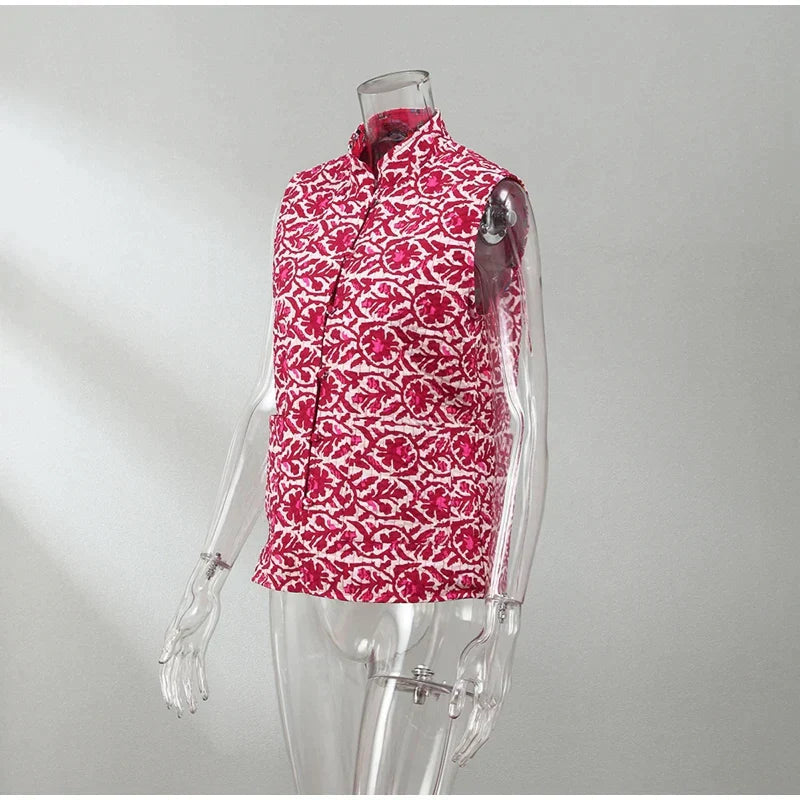 Chic Floral Quilted Vest | Great for Everyday Wear