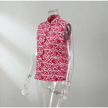 Chic Floral Quilted Vest | Great for Everyday Wear