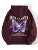 Beautiful Purple Butterfly Printing Hoodies Women Fleece Pocket Hoody Simple Casual Hoodie Autumn Loose Female Streetwear