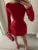 Bows Splice Long Sleeve Mini Dress Elegant Office Woman Solid Bodycon Club Party Dresses  Autumn High Waist Fashion