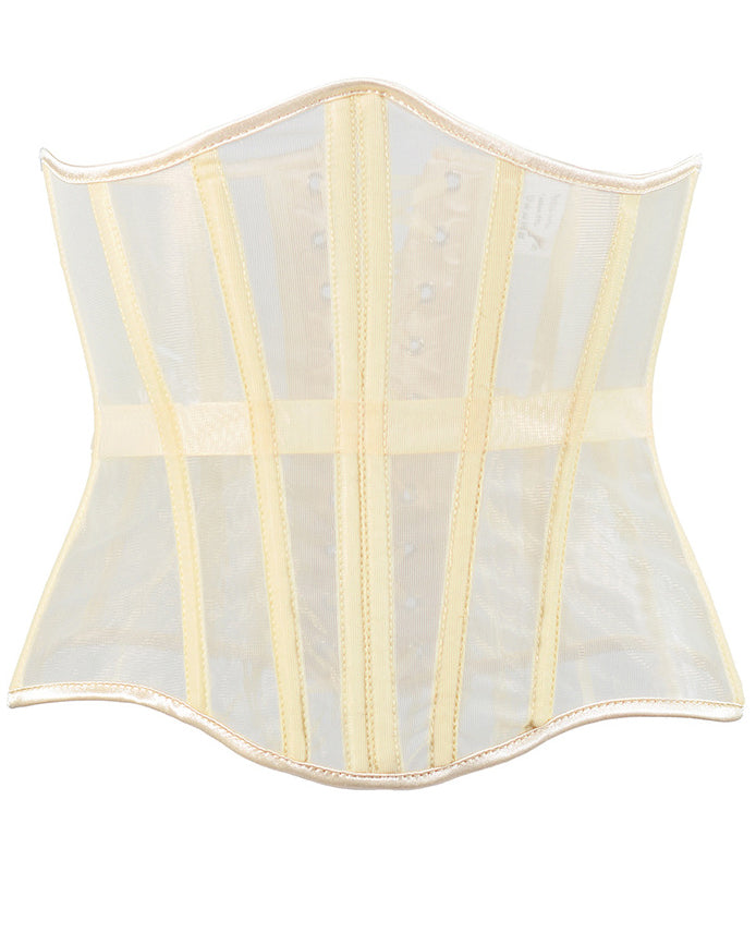 Sexy Mesh Lace-up Corset Without Bra