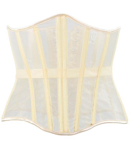 Sexy Mesh Lace-up Corset Without Bra