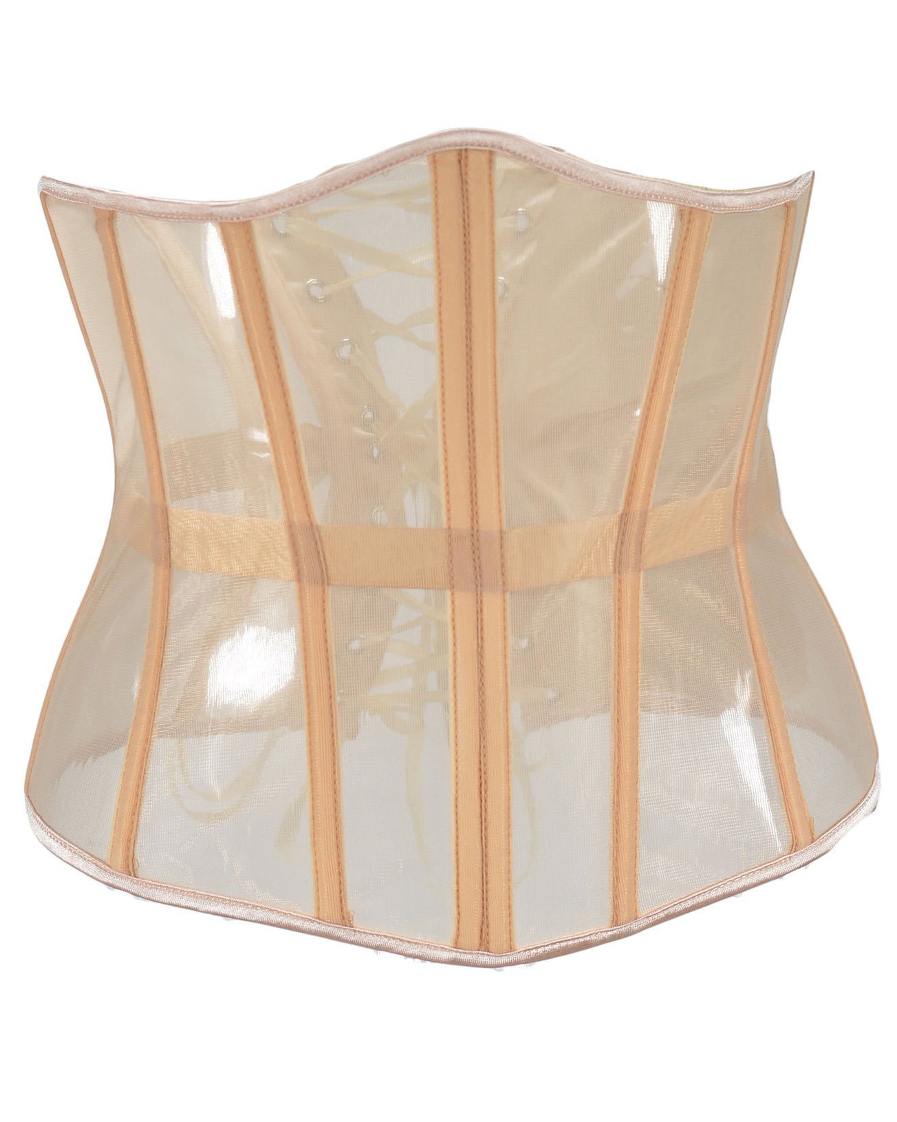 Sexy Mesh Lace-up Corset Without Bra