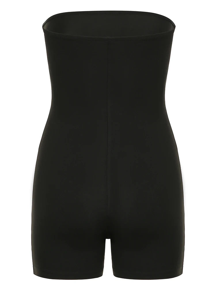 Mono ajustado sexy sin mangas con estampado de dragón, estilo chino, negro, para mujer, mono corto de verano