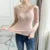 Autumn Long Sleeve Shirt Spring Lycra Thermal Underwear Basic V Neck T-shirt Underwear Woman Top Thin Blouse Female Clothing
