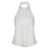Women Sexy Backless Lace-up Shirt Vest White Halter Sleeveless Turndown Collar Buttons Tank Top Stylish Chic Outfits