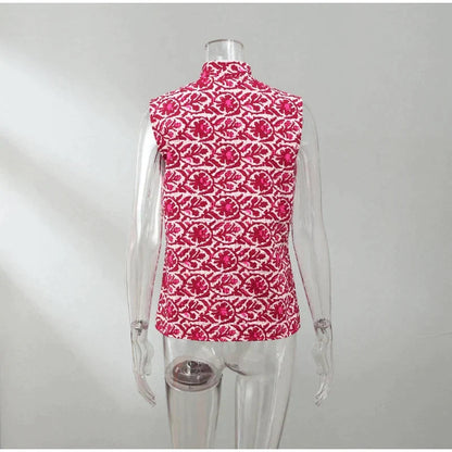 Chic Floral Quilted Vest | Great for Everyday Wear